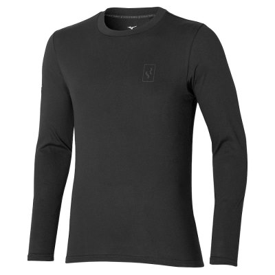 Manga Larga Mizuno Long Sleeve Shirt SR Hombre - Negros - Chile M479ONXDEV